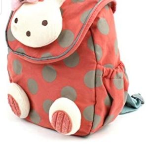 Red and brown 3d bunny backpack